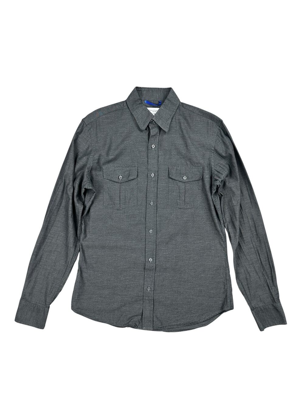Teddy Stratford Two Pocket Organic LS Shirt Charcoal — Size 1 (US Small)